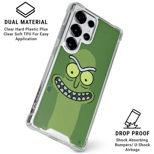 Adult Swim Rick and Morty Pickle Rick Galaxy S25 Ultra Clear Case